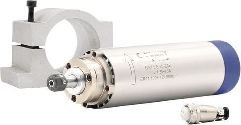 220vAC 1.5kw ER11 4 bearing air cooled spindle 24000rpm 65x204mm with 65mm bracket in Saudi Arabia