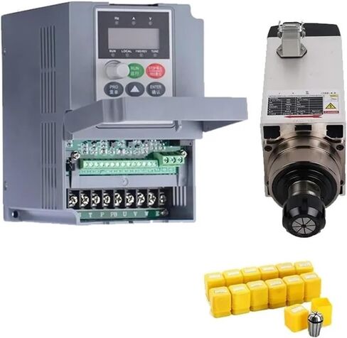 380V 1.5KW square spindle motor air-cooled 4 bearings + 2.2kw VFD inverter + ER20 chuck kit in Saudi Arabia