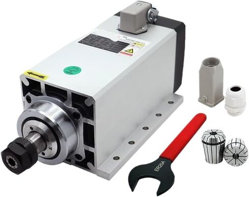 3.5KW spindle motor 220v ER20 400hz 24000RPM + ER20A wrench + 2 pcs ER20 chuck 1/2 inch 10mm in Saudi Arabia