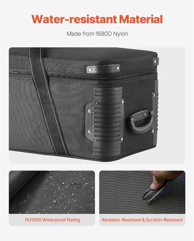 حقيبة عربة معدات استوديو Happybuy، 39.37 × 14.96 × 12.60 بوصة (100 × 38 × 32 سم)، حقيبة كاميرا دوارة بعجلات in Saudi Arabia