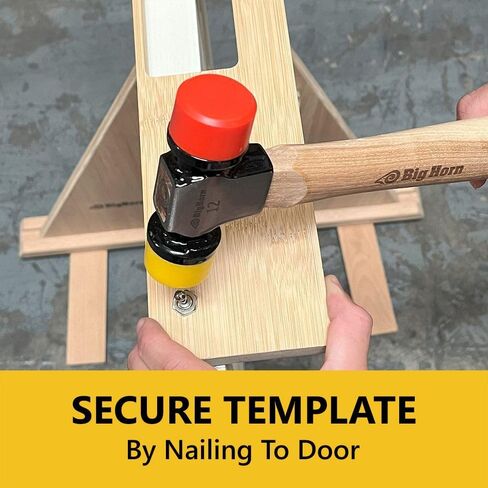 Big Horn 70168 4" Single Pocket Door Hinge Template – Precision Router Door Hinge Jig for 4-Inch Hinges, 1/4" Radius Hinge Mortising Tool for Exterior and Interior Wood Door Installation in Saudi Arabia