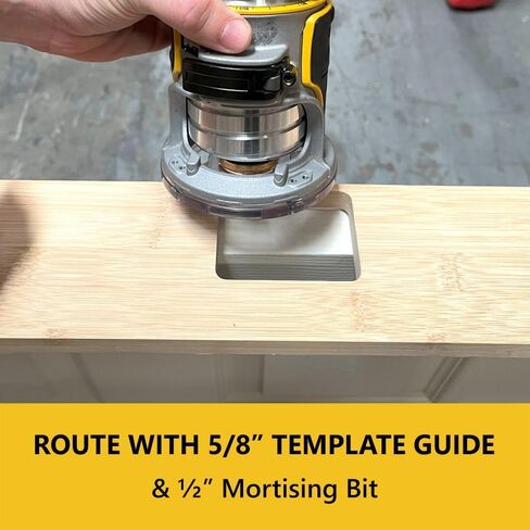 Big Horn 70168 4" Single Pocket Door Hinge Template – Precision Router Door Hinge Jig for 4-Inch Hinges, 1/4" Radius Hinge Mortising Tool for Exterior and Interior Wood Door Installation in Saudi Arabia