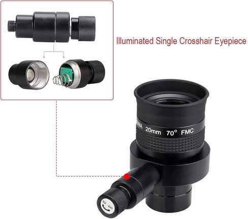 SVBONY Universal Dovetail Base Finderscope Mount Bracket، حزمة مع SV152 عدسة شبكية 1.25 بوصة عدسة Crosshair للتلسكوب البصري in Saudi Arabia
