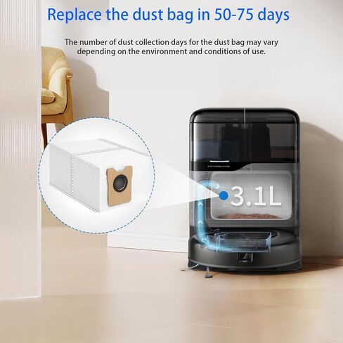 20 حزمة من أكياس الغبار البديلة C10، Omni C20 المتوافقة مع مكنسة Eufy C10، C20 Omni Robot، أكياس مكنسة كهربائية لـ Eufy، أكياس غبار ذات سعة كبيرة للاستعمال مرة واحدة in Kuwait