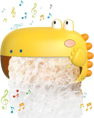 Lehoo Castle Bath Bubble Machine, Light Up Musical Bubble Bath Toys for Toddlers 1-3 Automatic Bubble Maker for Bathtub Dinosaur Toys for Bath in Kuwait