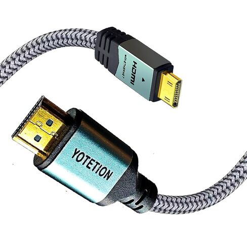 كابل HDMI صغير إلى HDMI بطول 30 قدمًا مع شبكة مضفرة، سلك HDMI 2.0 عالي السرعة 4K60 هرتز، متوافق مع الكاميرا وكاميرا الفيديو والكمبيوتر اللوحي وبطاقة الرسومات/الفيديو والكمبيوتر المحمول وRaspberry Pi Zero W in Saudi Arabia