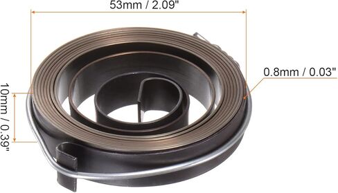 Generic Drill Press Return Spring, 53 x 10 x 0.8mm Quill Spring Feed Return Coil Spring Assembly Spring Steel Chemical Blackening Finish for Drill Press in Saudi Arabia
