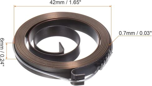 Generic Drill Press Return Spring, 42 x 7 x 0.7mm Quill Spring Feed Return Coil Spring Assembly Spring Steel Chemical Blackening Finish for Drill Press in Saudi Arabia