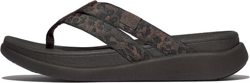 Fitflop Women F-Mode Go Leopard Wabbing Strappy Flip-Flops Wedge Sandal in Saudi Arabia