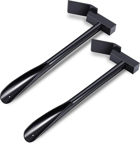 Qualirey 2 Pcs 3 in 1 Trapping Hammer Trowel Hoe Tool, 18.3 Inches Coyote Trapping Tool Supplies for Digging Trap Driving Stakes and Soil Aeration, Powder Coated Steel in Saudi Arabia