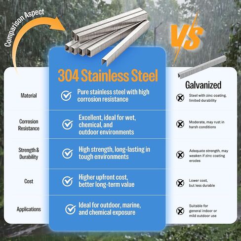 meite 71/12 22 Gauge 304 Stainless Steel Upholstery Staples, 3/8-Inch Crown with 1/2-Inch Leg Length, Heavy Duty Staples for Construction, Furniture, Crafts & DIY Projects (1 Box) in Saudi Arabia