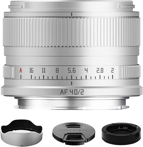 عدسات تركيز تلقائي TTArtisan 40 مم F2 L، AF 40 مم f/2 L لكاميرات نظام التركيب L المتوافقة مع Sigma FP، FPL، متوافقة مع Panasonic S1RII، S5، S5M2، S9 (L-Mount) in Saudi Arabia