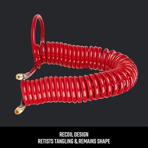 CRAFTSMAN 1/4-in x 25-ft Polyurethane Recoil Air Hose, Lightweight, Kink-Resistant, 160 PSI, with Solid Brass Fittings in Saudi Arabia