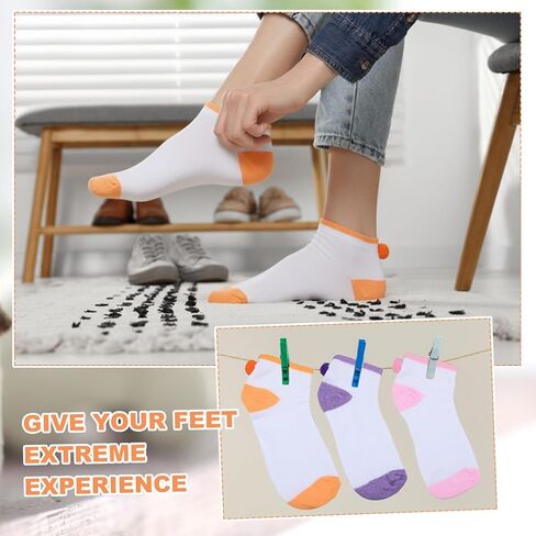 5 Pairs Women Pom Pom Socks with Balls on the Back Ankle Athletic Lowcut Cosplay Seamless Socks for Girls Women in Saudi Arabia