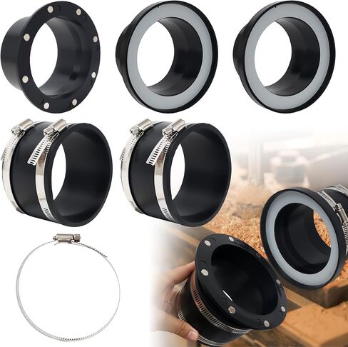 4" Magnetic Dust Collector Fittings Vacuums Collection Hose Quick Connect System 8 High-Strength Magnets for Woodworking in Kuwait
