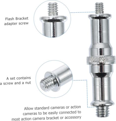 DOITOOL 2sets Screw Adapter for Light Stand Camera Mount Converter for Tripods Flashlights and Accessories in Saudi Arabia