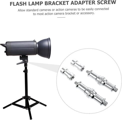DOITOOL 2sets Screw Adapter for Light Stand Camera Mount Converter for Tripods Flashlights and Accessories in Saudi Arabia