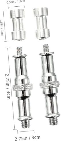DOITOOL 2sets Screw Adapter for Light Stand Camera Mount Converter for Tripods Flashlights and Accessories in Saudi Arabia