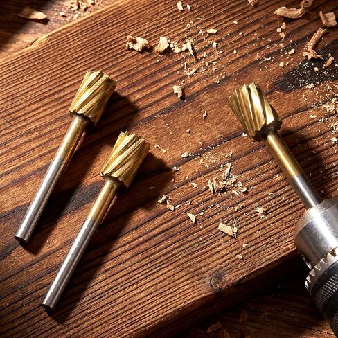 3 Pack 5/16" (7.9mm) Rotary Carving Bit, Tungsten Carbide High Performance Rotatable Carvings Bit Wood Carving Bits Grinding Bits Shank Power Rotary Tools for DIY Woodworking in Saudi Arabia