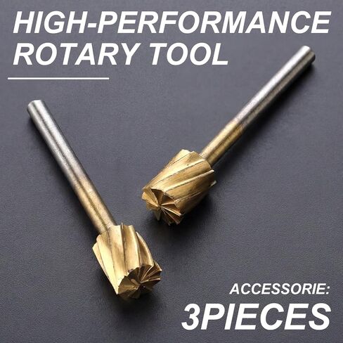 3 Pack 5/16" (7.9mm) Rotary Carving Bit, Tungsten Carbide High Performance Rotatable Carvings Bit Wood Carving Bits Grinding Bits Shank Power Rotary Tools for DIY Woodworking in Saudi Arabia