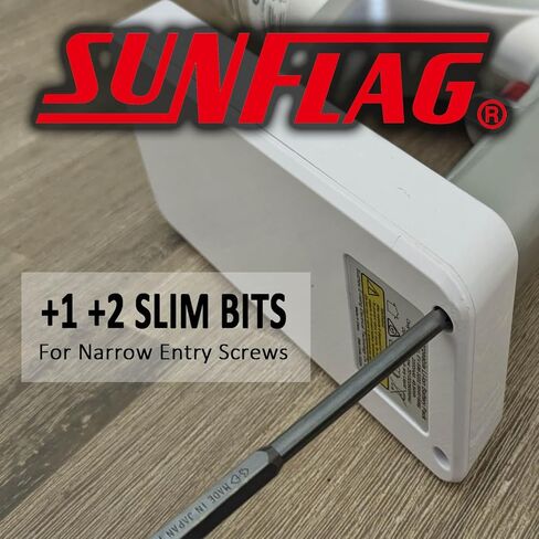 Sunflag +1 +2 +3 JIS Screwdriver Bits | 10 Piece Set | Made in Japan in Saudi Arabia