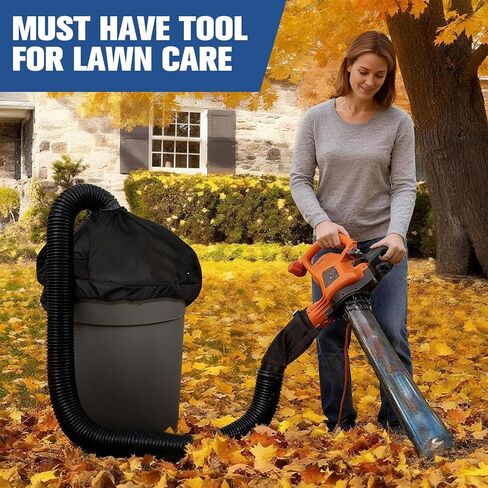 مجمع أوراق لمنفاخ أوراق الشجر من العلامات التجارية الكبرى/المكنسة الكهربائية/المعزر، خرطوم بطول 8 أقدام مع محول قابل للتعديل يناسب منافذ 2.3 بوصة - 5 بوصة in Kuwait