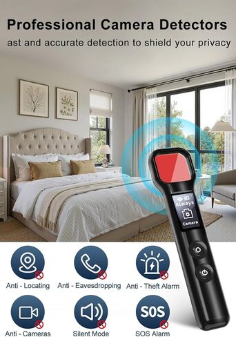 Hidden Camera Detectors - Camera Detector - Anti Spy Camera Detector - Car GPS Tracker Detector Bug Detector & Portable Camera Finder Hidden Device Detector for Car,Home,Hotel,Office,Travel,Bathroom in Saudi Arabia