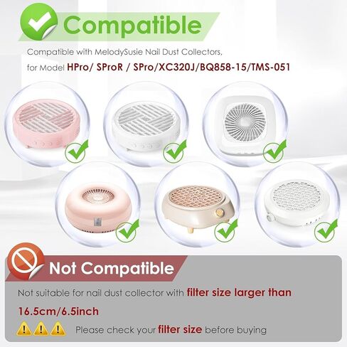 200PCS Disposable Filter Paper for Nail Dust Collectors, Fits MelodySusie HPro/SProR/SPro/XC320J Machines,Disposable Nail Dust Filters Nail Tech Dust Collector Filter for Home & Salon in Saudi Arabia
