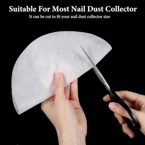 200PCS Disposable Filter Paper for Nail Dust Collectors, Fits MelodySusie HPro/SProR/SPro/XC320J Machines,Disposable Nail Dust Filters Nail Tech Dust Collector Filter for Home & Salon in Saudi Arabia
