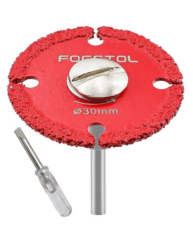 قرص قطع ماسي صغير للمعادن - FOCSTOL 5 ​​قطع 2 بوصة (50 مم) شفرة منشار معدنية و1 قطعة ساق مستديرة 3 مم لقطع أنابيب الحديد الرفيعة وصفائح الحديد الرفيعة والمسامير والمسامير in Kuwait