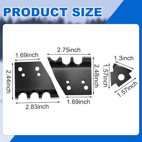 Hicarer Ice Auger Replacement Blades Compatible with K-Drill 7.5 Inch Ice Auger for Fishing, Se of 3 Pieces in Saudi Arabia