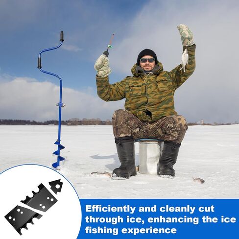 Hicarer Ice Auger Replacement Blades Compatible with K-Drill 7.5 Inch Ice Auger for Fishing, Se of 3 Pieces in Saudi Arabia