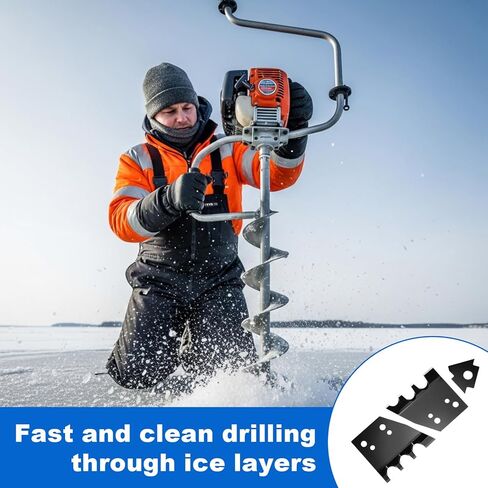 Hicarer Ice Auger Replacement Blades Compatible with K-Drill 7.5 Inch Ice Auger for Fishing, Se of 3 Pieces in Saudi Arabia