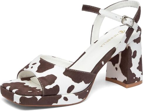NEWBELLA Heels for Women Block Chunky Platform High Heels Open Toe Ankle Buckle Strap Pump Shoes in Saudi Arabia