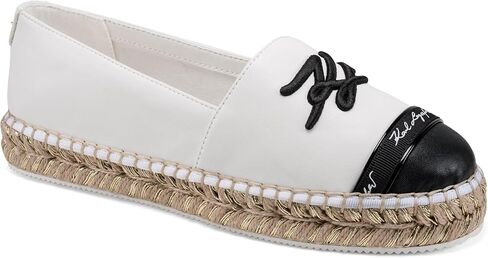 Karl Lagerfeld Womens Millicent Flat Espadrille Slip on Flat with Logo in Saudi Arabia