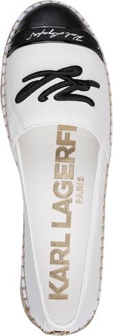 Karl Lagerfeld Womens Millicent Flat Espadrille Slip on Flat with Logo in Saudi Arabia