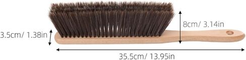 Supple Bristle Carpet Cleaning Brush 2pcs Set with Wooden Handle, Soft Dusting Bed and Rug Sweeping Brush for Home Use in Saudi Arabia