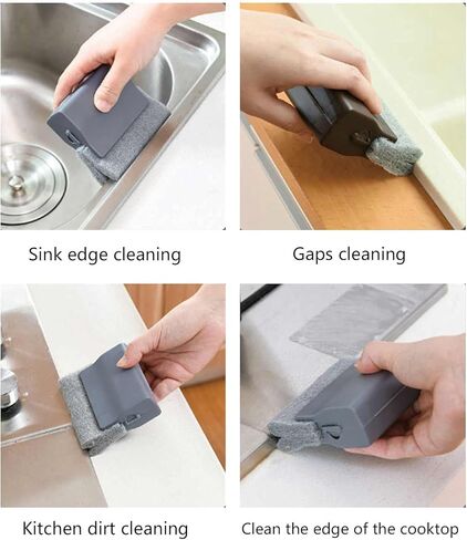 Window Cleaning Brush Grooves Cleaning Brush Handheld Crevice Cleaner Tools for Window Slides and Gaps Ideal for Window Tracks Door Tracks Corners Baseboards Beige 8cm 35g in Saudi Arabia
