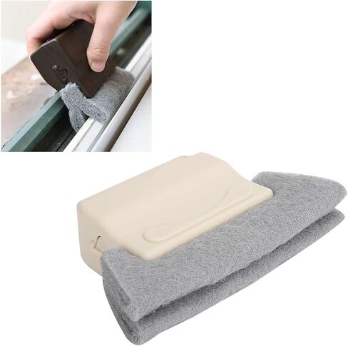 Window Cleaning Brush Grooves Cleaning Brush Handheld Crevice Cleaner Tools for Window Slides and Gaps Ideal for Window Tracks Door Tracks Corners Baseboards Beige 8cm 35g in Saudi Arabia