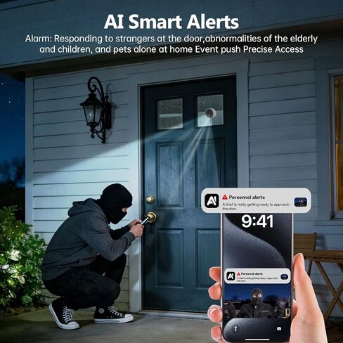 كاميرا نافذة بدون حفر بدقة 2K - عبوتان من الكاميرات الداخلية بسرعة 2.4/5 جيجا هرتز لأمن المنزل مع رؤية ليلية بضوء النجوم، والكشف الذكي بالذكاء الاصطناعي، وإرسال الطوارئ 911، والسحابة الأمريكية، والتحدث في اتجاهين، والتسجيل على مدار الساعة طوال أيام الأسبو in Kuwait