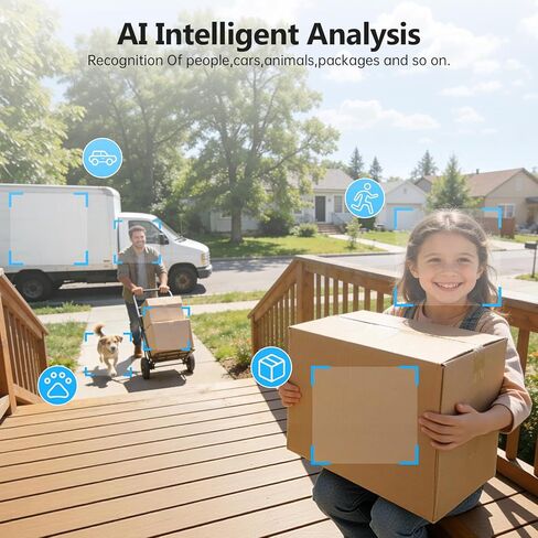 كاميرا نافذة بدون حفر بدقة 2K - عبوتان من الكاميرات الداخلية بسرعة 2.4/5 جيجا هرتز لأمن المنزل مع رؤية ليلية بضوء النجوم، والكشف الذكي بالذكاء الاصطناعي، وإرسال الطوارئ 911، والسحابة الأمريكية، والتحدث في اتجاهين، والتسجيل على مدار الساعة طوال أيام الأسبو in Kuwait