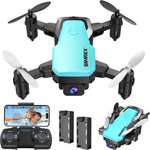 SIMREX X300C طائرة بدون طيار صغيرة مع كاميرا 720P HD FPV، طائرة بدون طيار RC كوادكوبتر قابلة للطي مع تثبيت الارتفاع، قلاب ثلاثي الأبعاد، وضع بدون رأس، التحكم في الجاذبية وبطاريتين، هدايا للأطفال والكبار والمبتدئين، أصفر in Kuwait