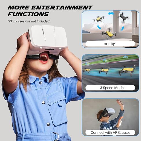 SIMREX X300C طائرة بدون طيار صغيرة مع كاميرا 720P HD FPV، طائرة بدون طيار RC كوادكوبتر قابلة للطي مع تثبيت الارتفاع، قلاب ثلاثي الأبعاد، وضع بدون رأس، التحكم في الجاذبية وبطاريتين، هدايا للأطفال والكبار والمبتدئين، أصفر in Kuwait