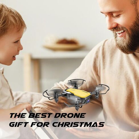 SIMREX X300C طائرة بدون طيار صغيرة مع كاميرا 720P HD FPV، طائرة بدون طيار RC كوادكوبتر قابلة للطي مع تثبيت الارتفاع، قلاب ثلاثي الأبعاد، وضع بدون رأس، التحكم في الجاذبية وبطاريتين، هدايا للأطفال والكبار والمبتدئين، أصفر in Kuwait
