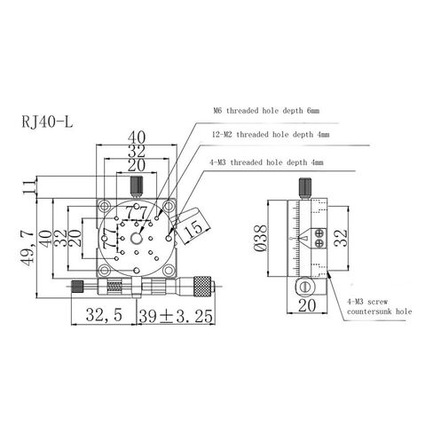 شريحة الضبط الدقيق RJ40-L، منصة دوارة ذات محور R RSP40 in Saudi Arabia
