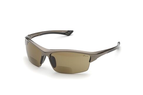 Delta Plus - WELRX350C30 RX-350C 3.0 نظارات أمان ثنائية البؤرة ديوبتر، إطار بني معدني/عدسة شفافة in Kuwait