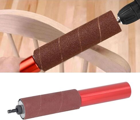 Zerone Spindle Sander Adapter, Easily Convert Your Drill Into a Sanding Machine, Versatile for Wood, Metal, Plastic, Stone, Aluminum Alloy Material with Sandpaper for Resurfacing in Saudi Arabia