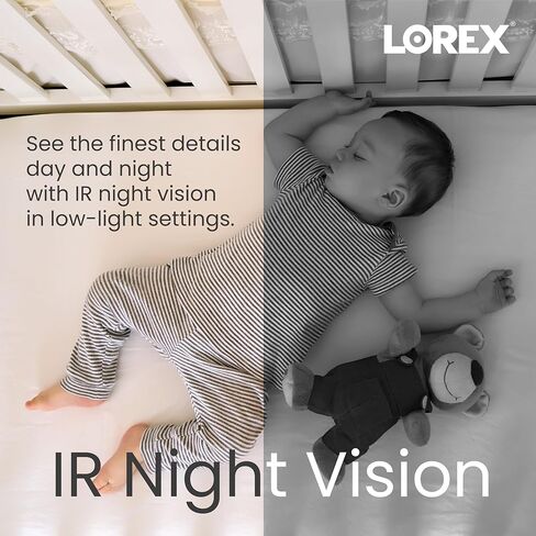Lorex 2K Dual Lens Indoor Wi-Fi Security Camera | Auto-Tracking | 360° Pan-Tilt | Person & Pet Detection | IR Night Vision | 2-Way Talk | Call Button | Cloud & Local Storage (SD Card not Included) in Saudi Arabia