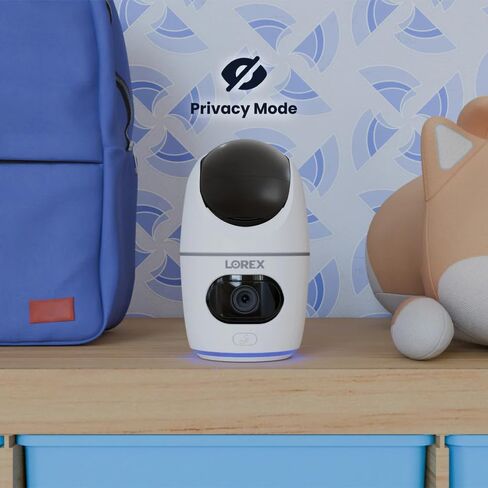 Lorex 2K Dual Lens Indoor Wi-Fi Security Camera | Auto-Tracking | 360° Pan-Tilt | Person & Pet Detection | IR Night Vision | 2-Way Talk | Call Button | Cloud & Local Storage (SD Card not Included) in Saudi Arabia