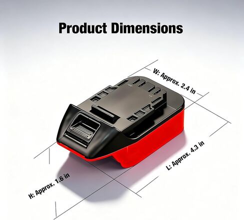 Adapter Only for Hercules 20V Tools – Compatible with New Craftsman V-20 Red/Black CMCB-Series Batteries for Power Supply (No Charging) – Not for Heat Gun, Vacuum Pump, or 12V Tools in Saudi Arabia